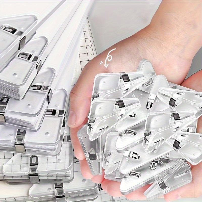 Binder Clip Assorted - Set di clip a triangolo trasparente