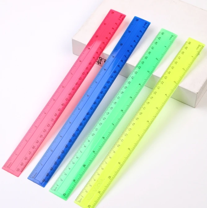 Ruler Set Transparent - 4 pz/pacco colorato trasparente plastica righelli