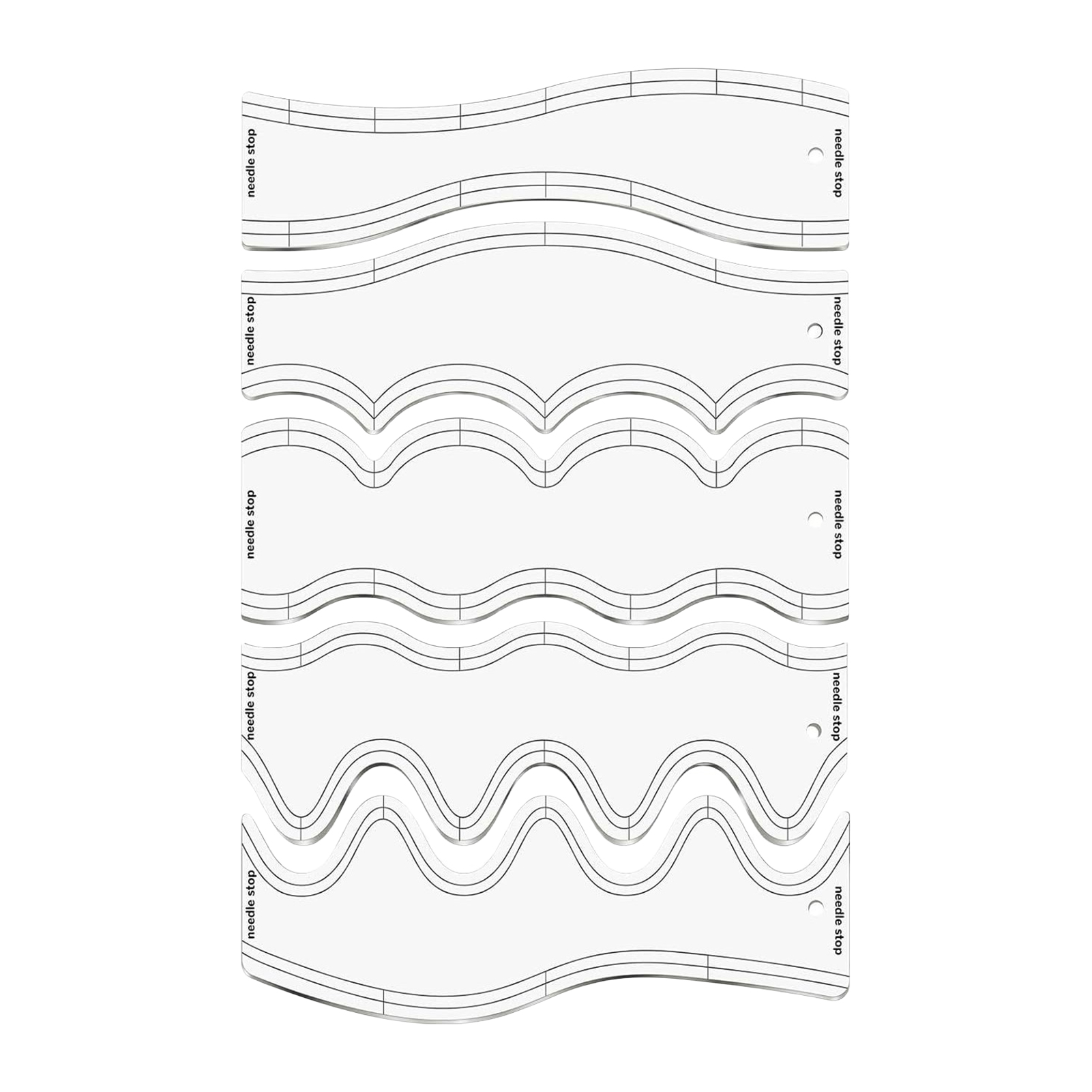 Ruler Set Transparent - Righelli di Precisione Trasparenti per Progetti