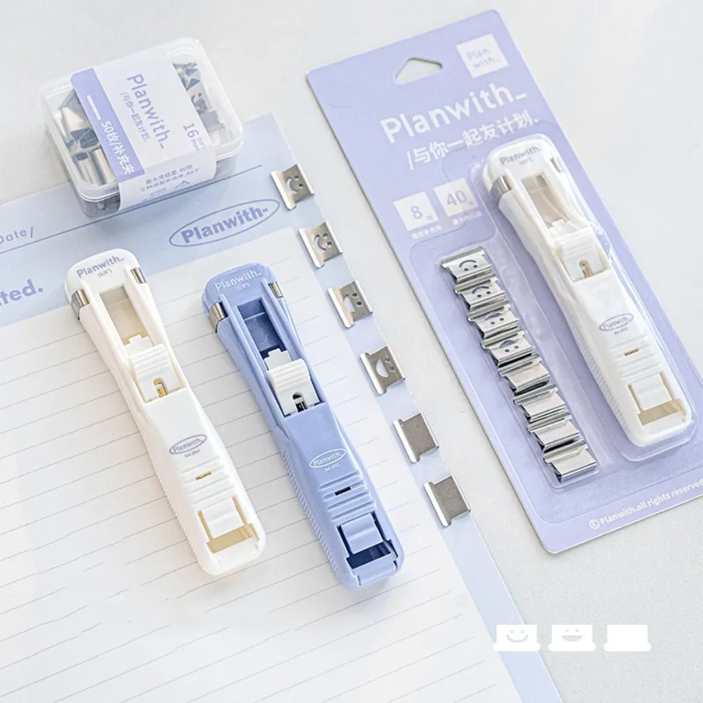 Binder Clip Assorted - Smile Design Push graffetta nuova plastica