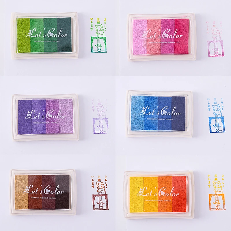 1 pz 4 colori Inkpad Ink stamp - Self Inking Stamp recensione e prezzo