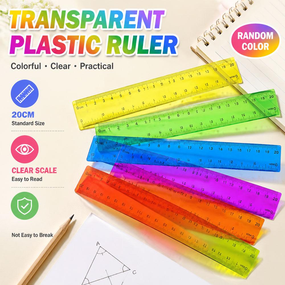 5 righelli in plastica di colo - Ruler Set Transparent recensione e prezzo