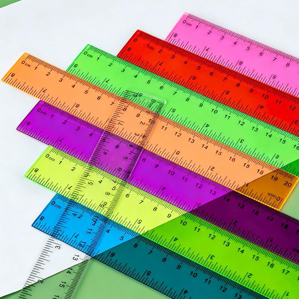 5 righelli in plastica di colo - Ruler Set Transparent recensione e prezzo
