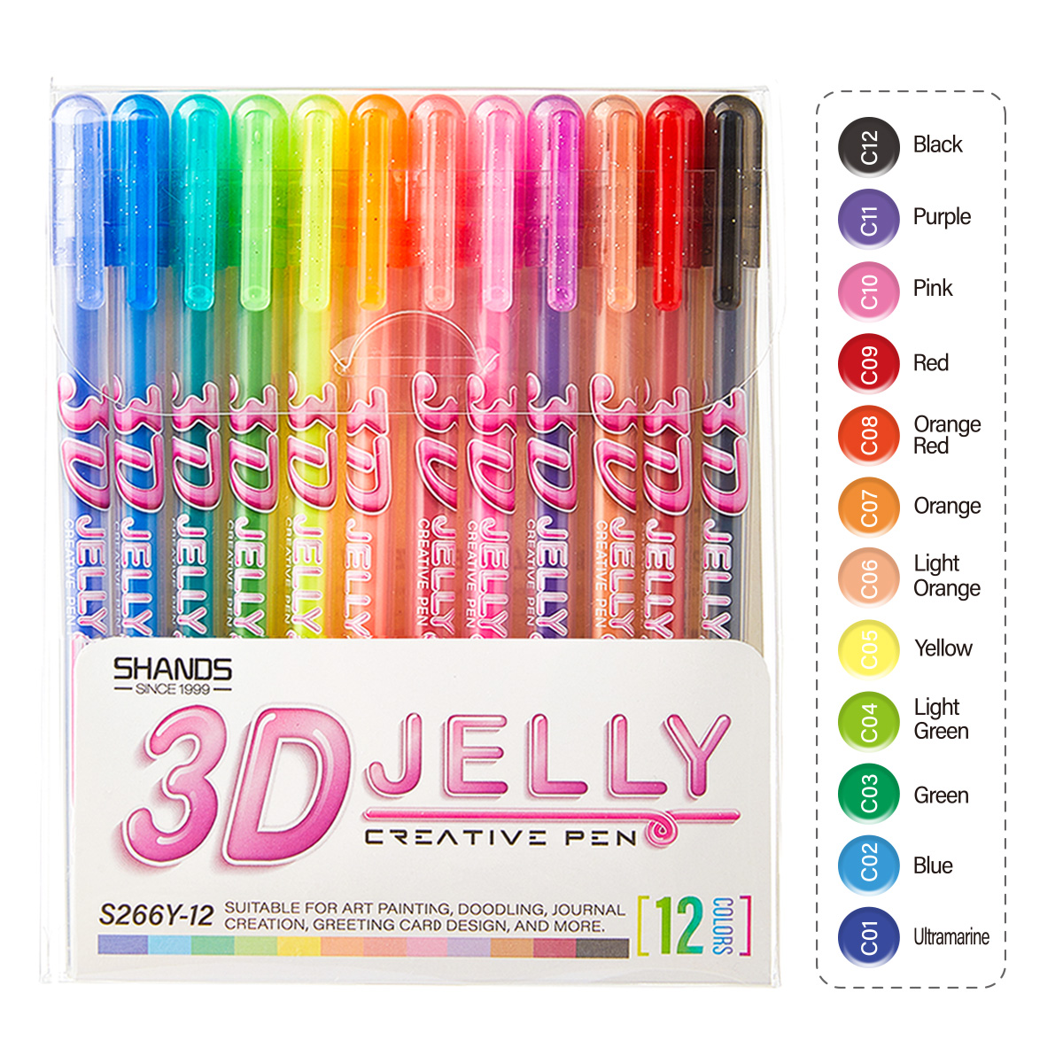 SHANDS Set di 12 penne gel gel - Gel Ink Pen Set recensione e prezzo