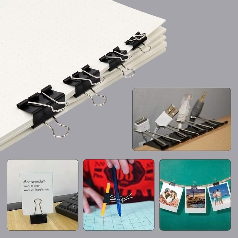Clip per Carta Nere Pieghevoli - Binder Clip Assorted recensione e prezzo