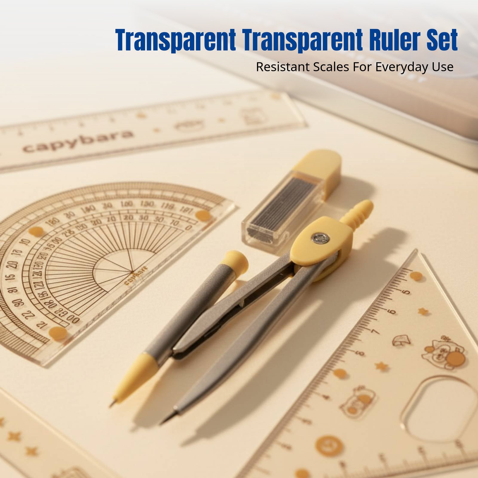 Set di righelli per studenti,  - Ruler Set Transparent recensione e prezzo
